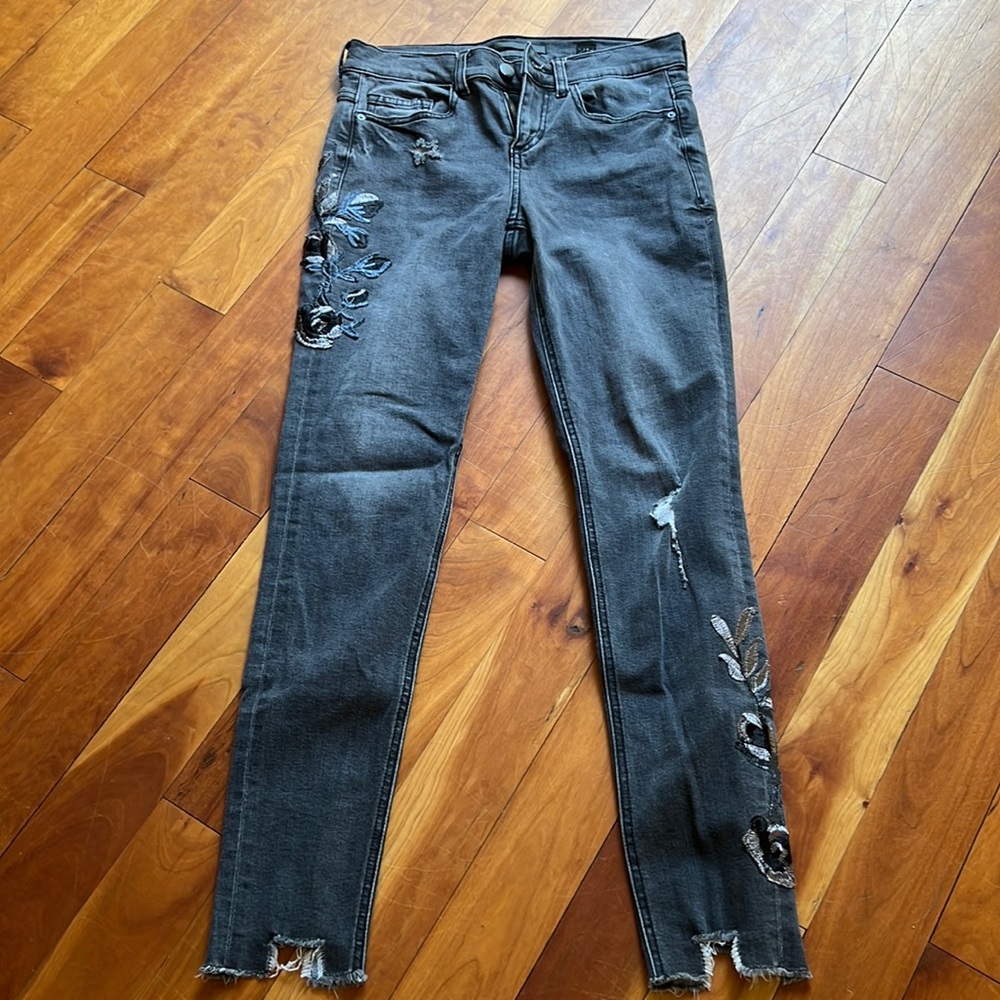Black Label Embroidered Jean